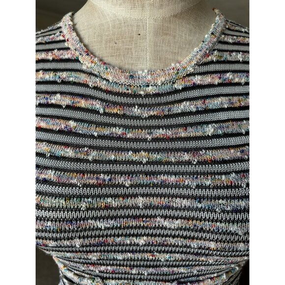 CHANEL Multicolor Striped Sleeveless Knit Dress, Size 34 Italy - Picture 8 of 15